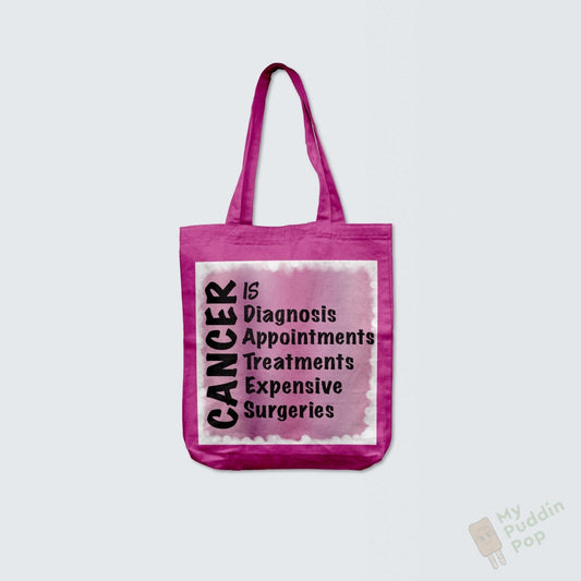 Cancer Is-Tote Bag Pink/hot Pink