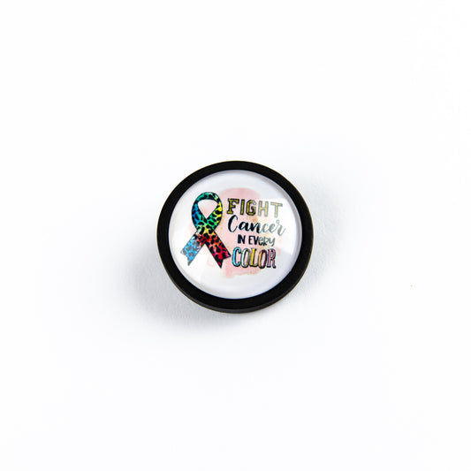 Fight Cancer Wooden Pin